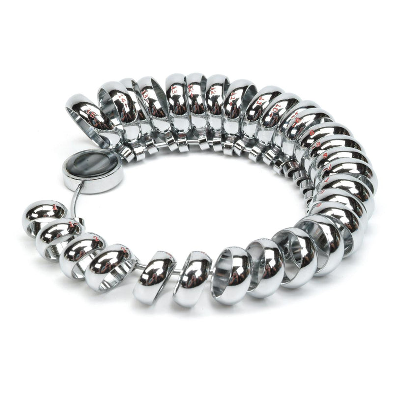 Ring Finger Gauge Wide Band Domed 1-15 USA Standard - Otto Frei