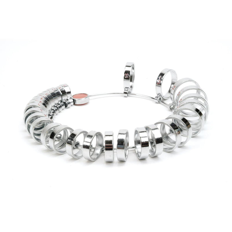 Ring Finger Gauge-Wide Band Square Edge 1-15 USA Standard - Otto Frei