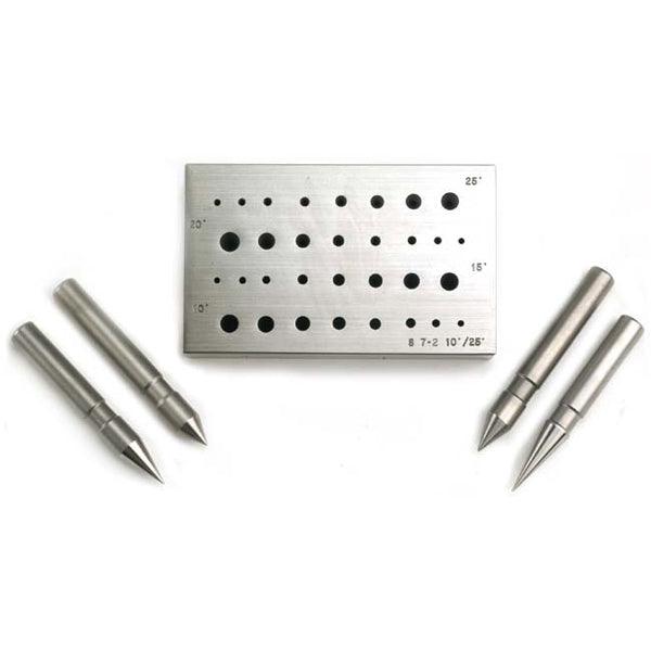 Round Bezel Block Set-4 Degrees-10-15-20 & 25-4 Rows 2mm to 7mm - Otto Frei