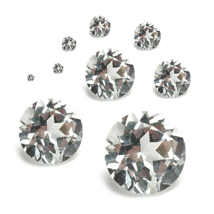 Round Faceted Cubic Zirconia-Large Sizes 8.5mm to 18.0mm - Otto Frei