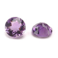 Rund facettierter echter Amethyst - 2,0 mm