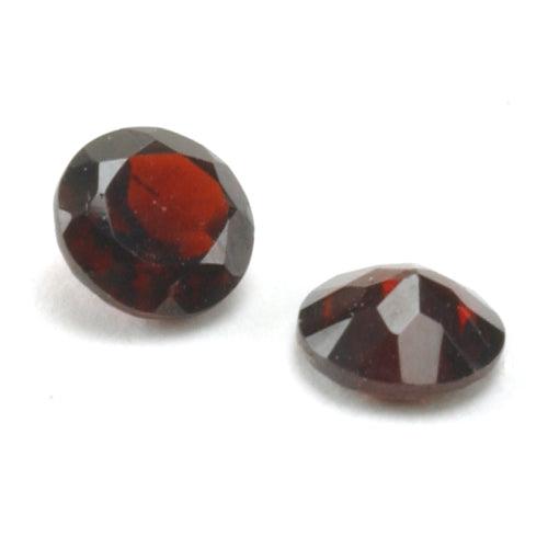 Round Faceted Genuine Garnet - Otto Frei