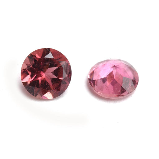 Rund facettierter echter rosa Turmalin
