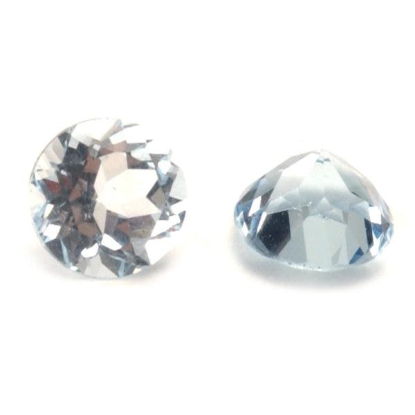 Round Faceted Genuine Swiss Blue Topaz - Otto Frei
