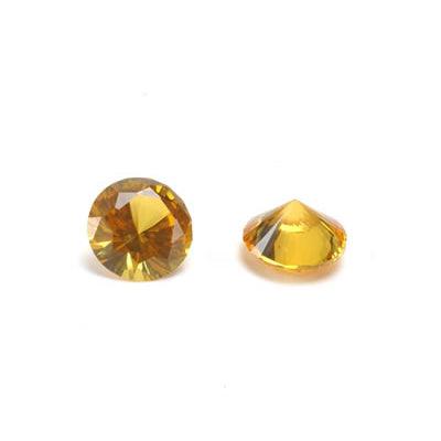Round Faceted Imitation Citrine - Otto Frei