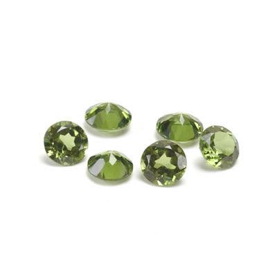 Round Faceted Imitation Peridot - Otto Frei