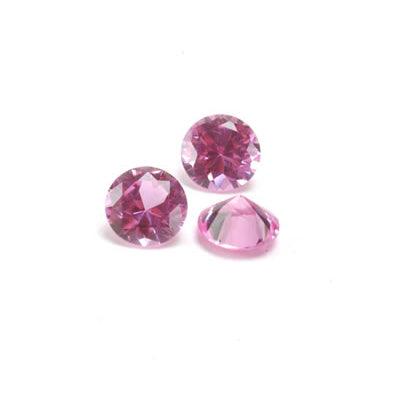 Round Faceted Imitation Pink Tourmaline - Otto Frei