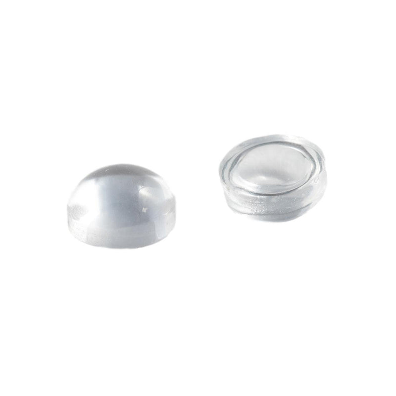 Round Lab-Created White Sapphire Cabochon - Otto Frei