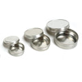 Lata de metal redonda - 1-1/2" x 1/2"