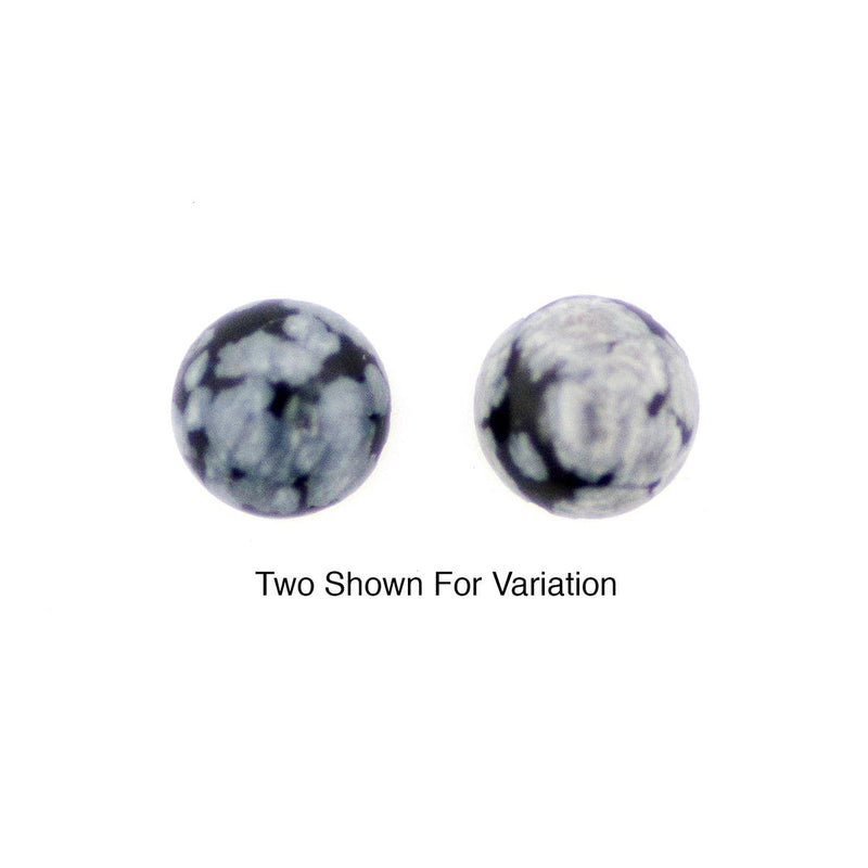Round Snowflake Obsidian Cabochon - Otto Frei