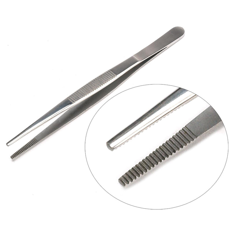 Rouned Tip Nickel Plated Steel Tweezers-5" - Otto Frei