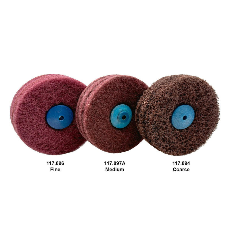 Satin Finish Brushes 4" - Coarse, Medium & Fine - Otto Frei