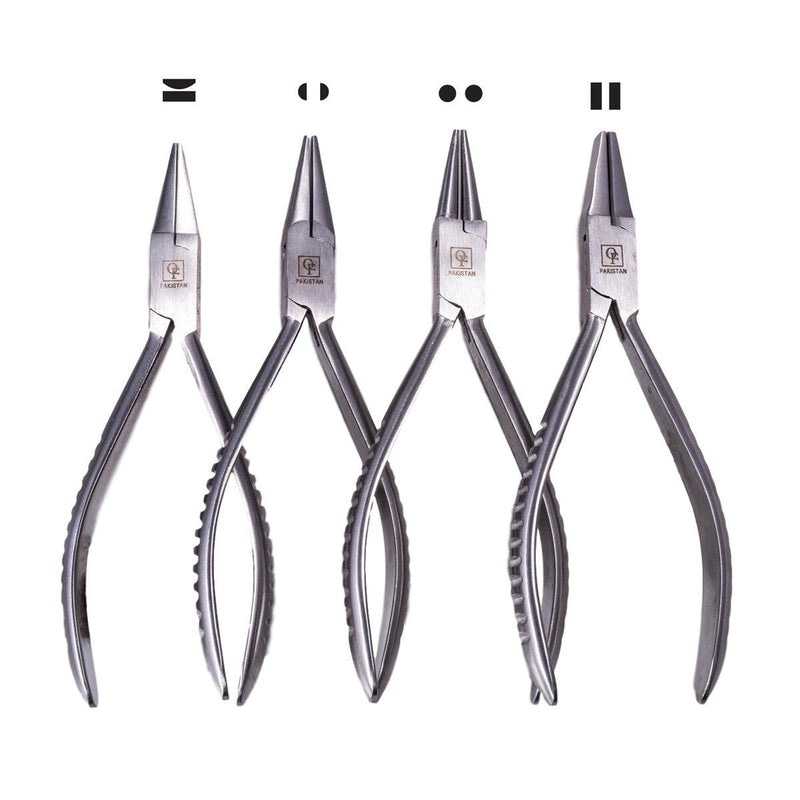 Scalloped Handles Naked Plier Set of 4 - Otto Frei
