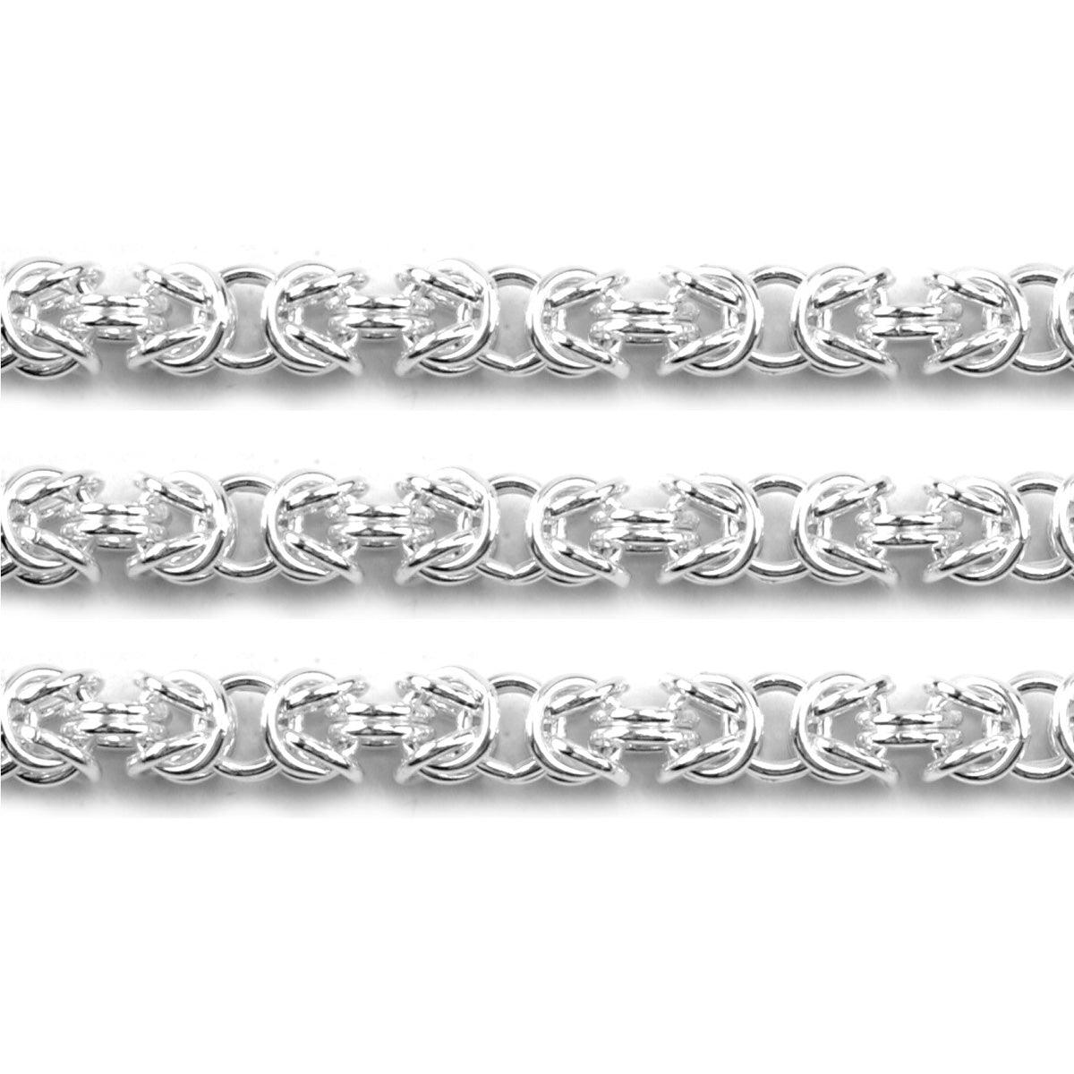 Sterling Silver Byzantine Chain 3.6mm 60