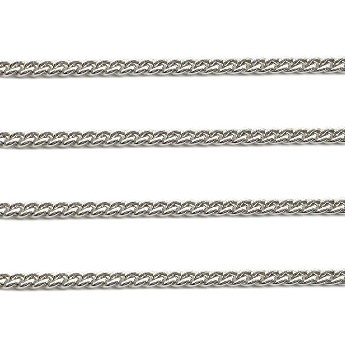Schofer Germany Sterling Silver Curb Chain 5.2mm x 3.2mm -5' (60 Inch) Pack - Otto Frei