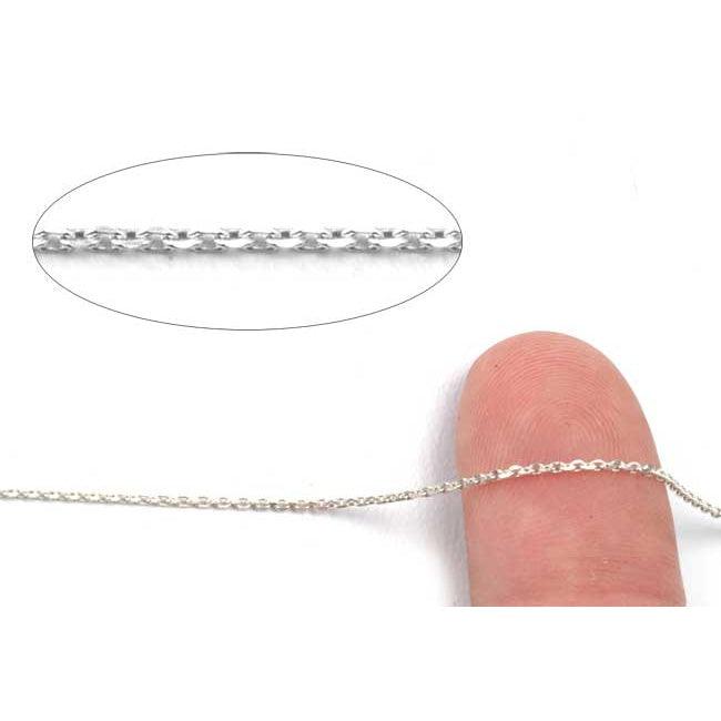 Schofer Germany Sterling Silver Diamond Cut Trace Cable Chain