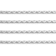 Schofer Germany Sterling Silver Diamond Cut Trace Cable Chain 0.9mm -5' (60 Inch) Pack - Otto Frei