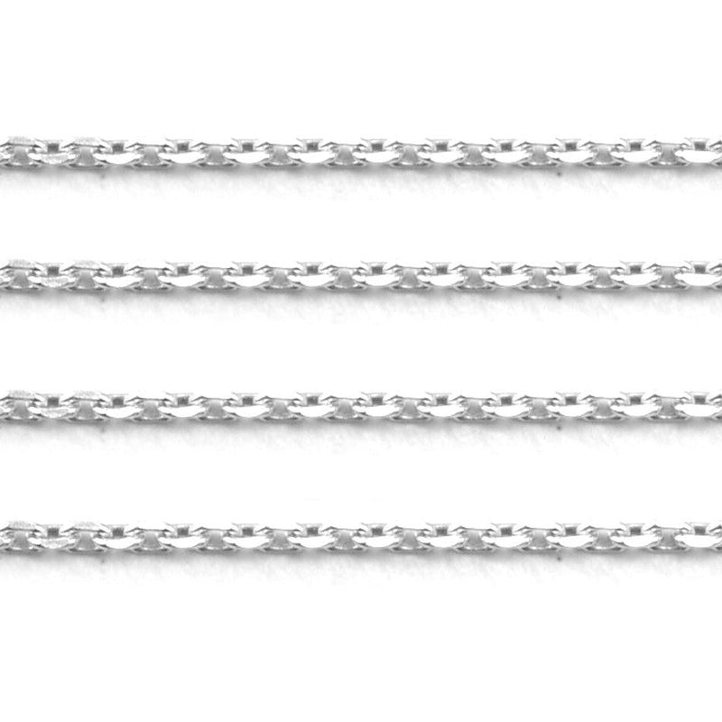 Schofer Germany Sterling Silver Diamond Cut Trace Cable Chain 0.9mm -5' (60 Inch) Pack - Otto Frei