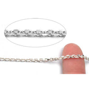 Schofer Germany Sterling Silver Diamond Cut Trace Cable Chain 2.8mm -5' (60 Inch) Pack - Otto Frei