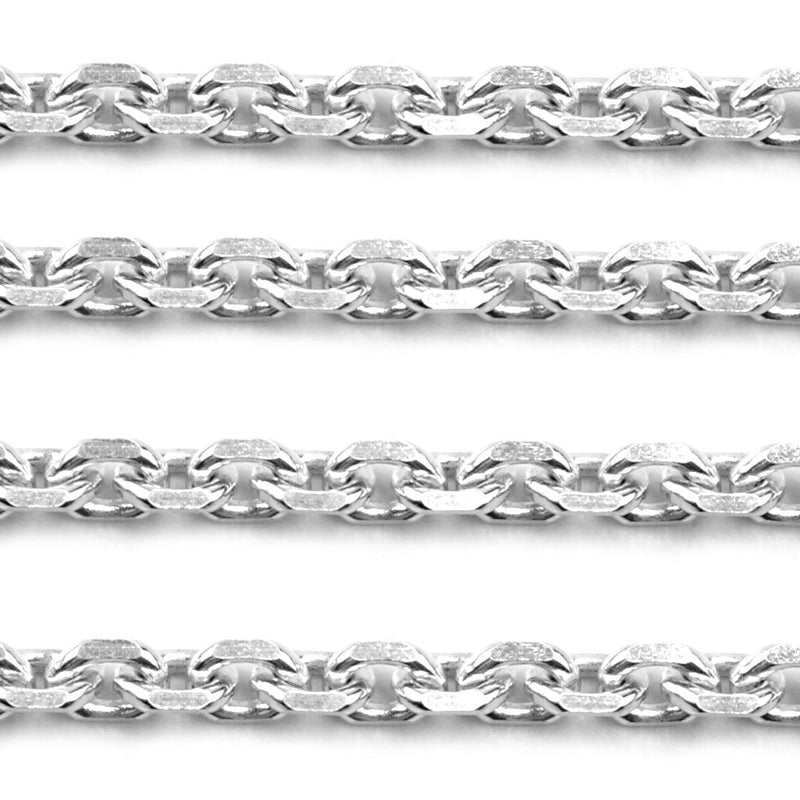 Schofer Germany Sterling Silver Diamond Cut Trace Cable Chain 2.8mm -5' (60 Inch) Pack - Otto Frei