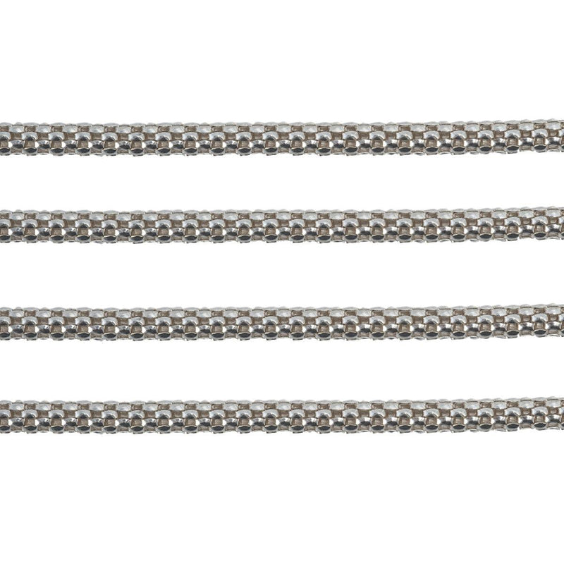 Schofer Germany Sterling Silver Panda Cable Round Chain 2.8mm -5' (60 Inch) Pack - Otto Frei