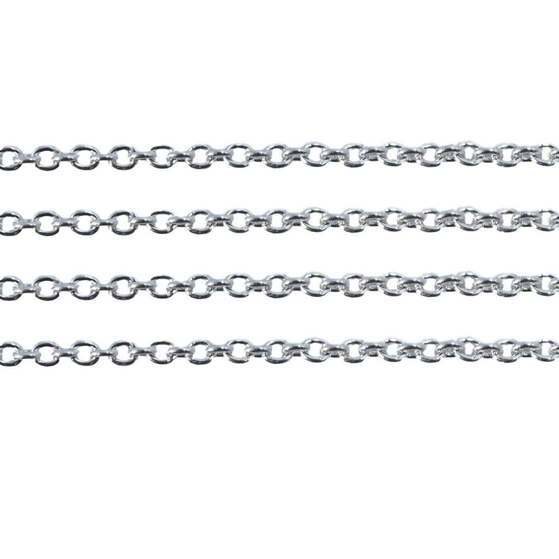 Schofer Germany Sterling Silver Trace Cable Round Chain 0.7mm-5' (60 Inch) Pack - Otto Frei