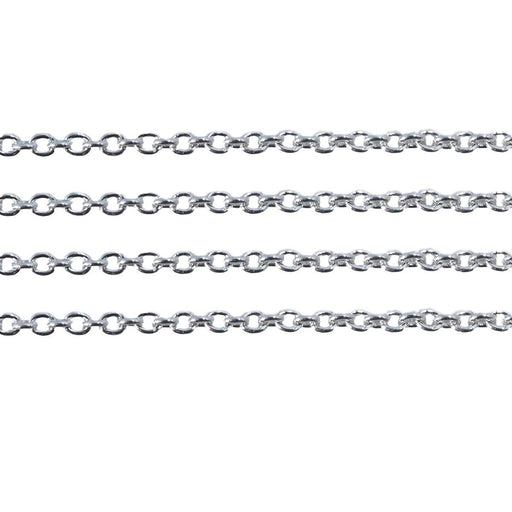 Schofer Germany Sterling Silver Trace Cable Round Chain 0.7mm-5' (60 Inch) Pack - Otto Frei