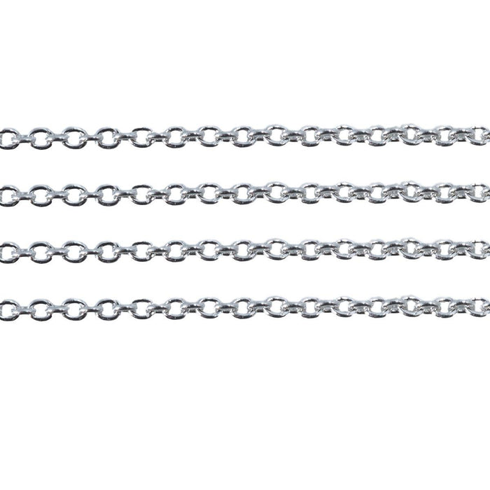 Schofer Germany Sterling Silver Trace Cable Round Chain 0.7mm-5' (60 Inch) Pack - Otto Frei
