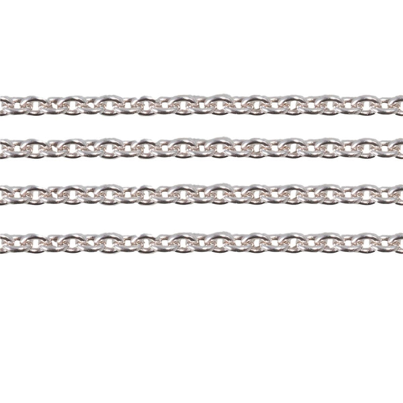 Schofer Germany Sterling Silver Trace Cable Round Chain 1.0mm-5' (60 Inch) Pack - Otto Frei