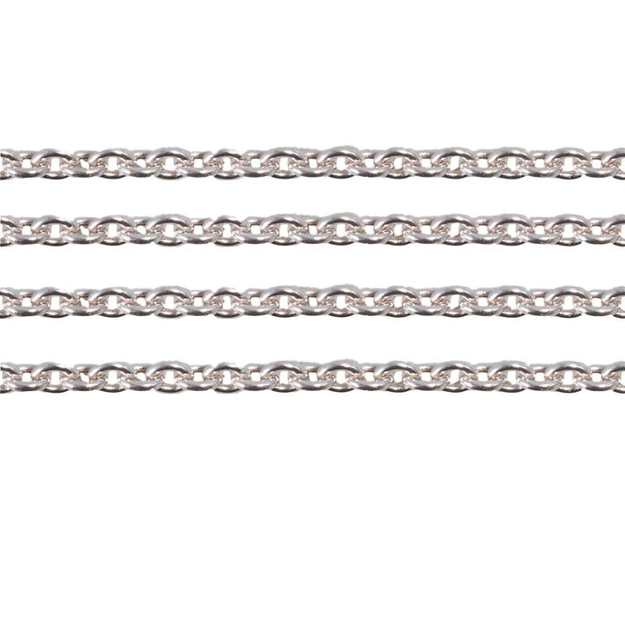 Schofer Germany Sterling Silver Trace Cable Round Chain 1.0mm-5' (60 Inch) Pack - Otto Frei