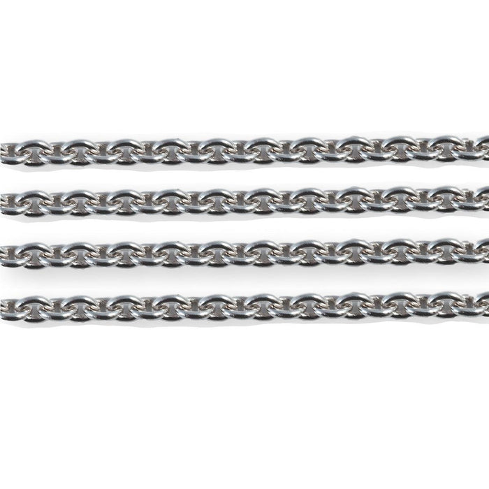 Schofer Germany Sterling Silver Trace Cable Round Chain 1.3mm-5' (60 Inch) Pack - Otto Frei