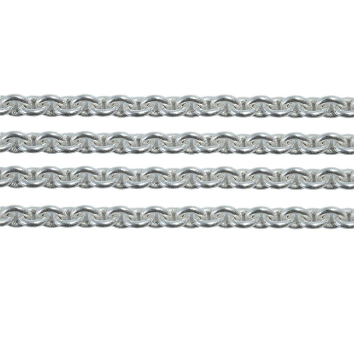 Schofer Germany Sterling Silver Trace Cable Round Chain 1.5mm-5' (60 Inch) Pack - Otto Frei