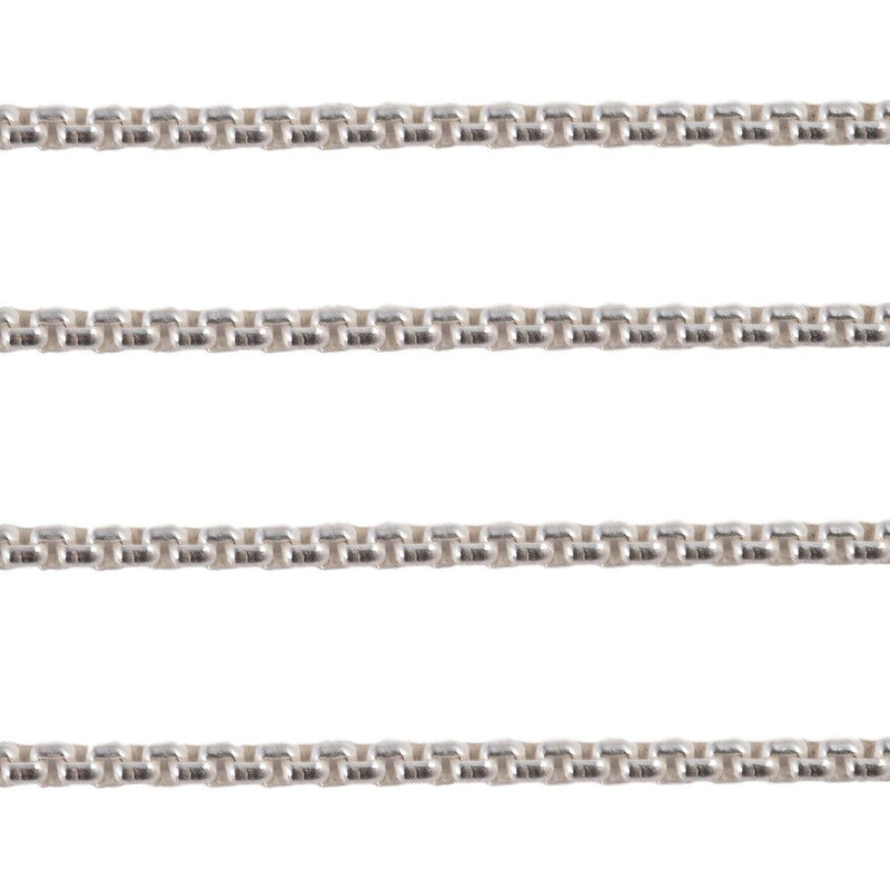 Schofer Germany Sterling Silver Venetian Box Inka Chain 1.2mm -5' (60 Inch) Pack - Otto Frei
