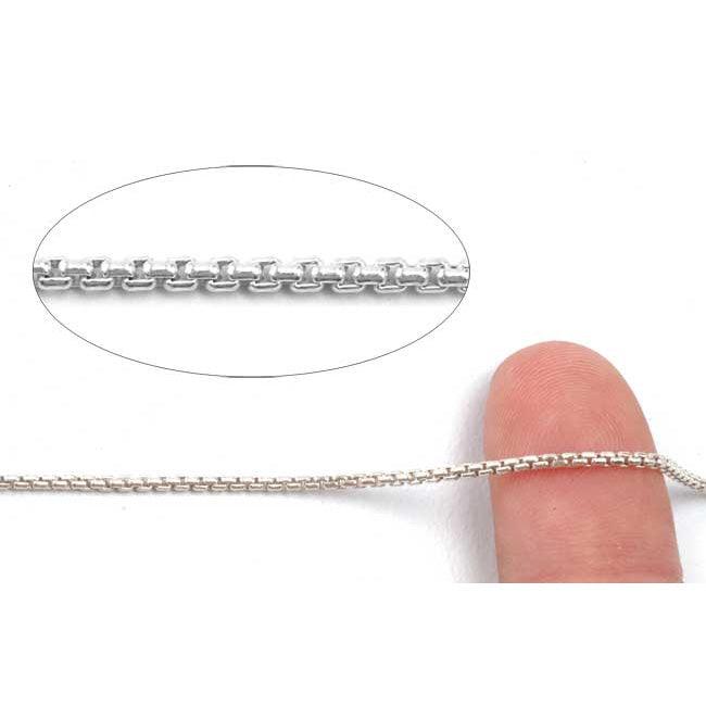 Schofer Germany Sterling Silver Venetian Box Inka Chain 1.6mm -5' (60 Inch) Pack - Otto Frei
