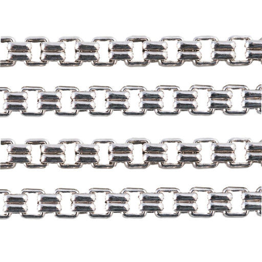 Schofer Germany Sterling Silver Venetian Box Inka Chain 3.2mm-5' (60 Inch) Pack - Otto Frei