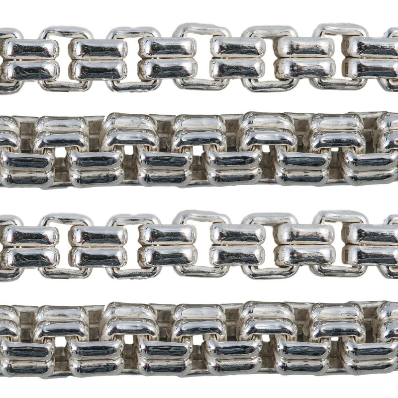 Schofer Germany Sterling Silver Venetian Box Inka Chain 4.3mm-5' (60 Inch) Pack - Otto Frei