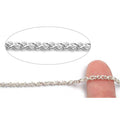 Confezione di catena Wheat Curb in argento sterling Schofer Germany 2.8mm-5' (60 Inch)