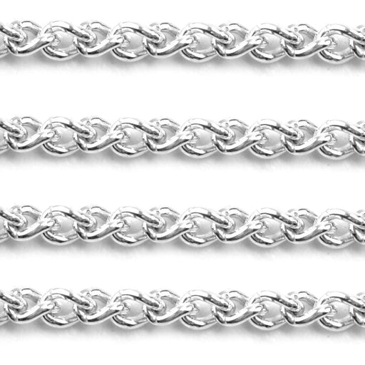 Schofer Germany Sterling Silver Wheat Curb Chain 2.8mm-5' (60 Inch) Pack - Otto Frei