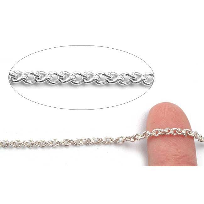 Schofer Germany Sterling Silver Wheat Curb Chain 2.8mm-5' (60 Inch) Pack - Otto Frei