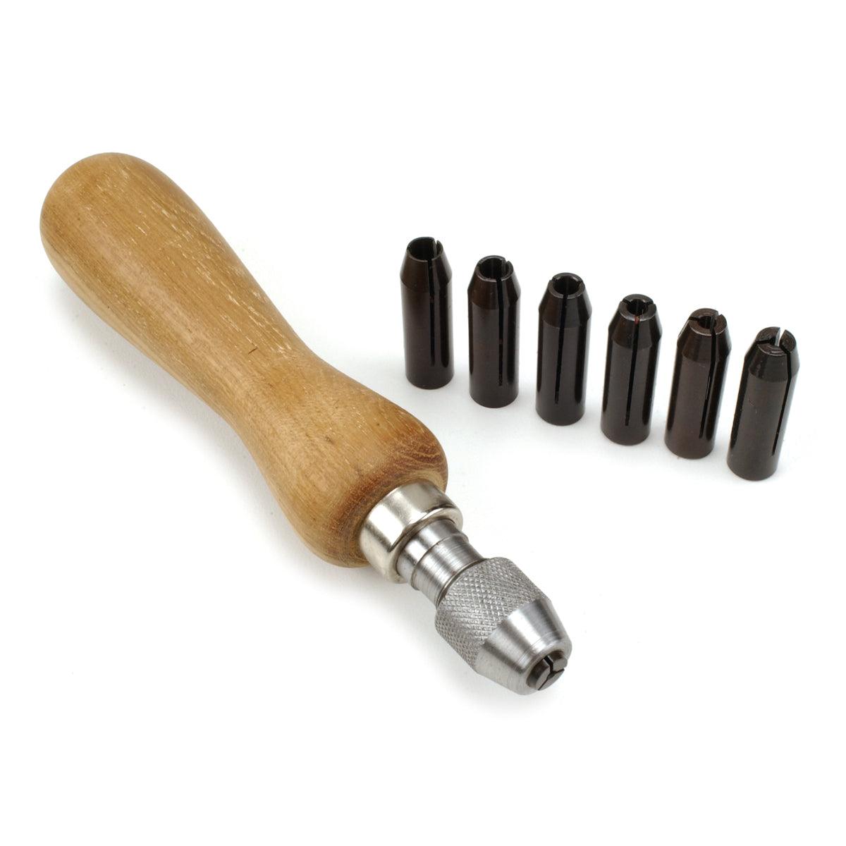 Setting Tube Holder & Pin Vise Set | Wood Handle, 7 Collets — Otto Frei