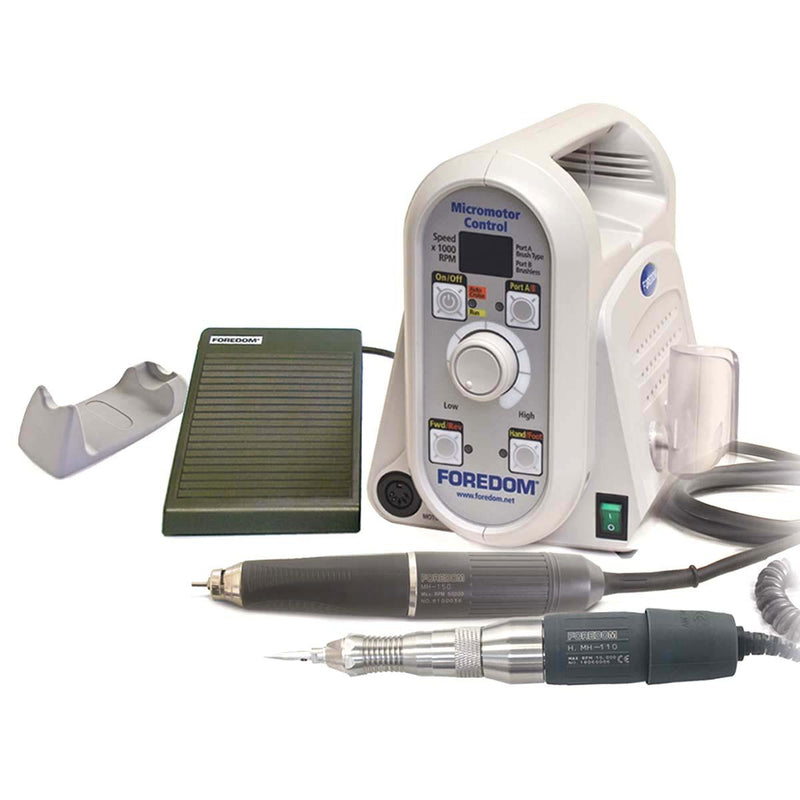 Foredom K.1053 Dual Handpiece Kit-Brushless 3/32" (2.35mm) Collet Rotary & Hammer Handpiece 115V - Otto Frei