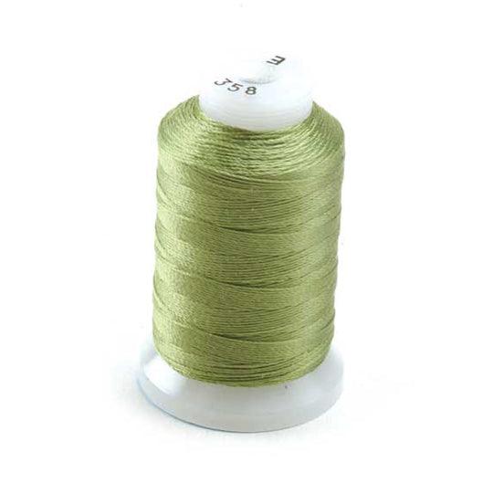 Silk Bead Cord on Spool-Bright Green (358) - Otto Frei
