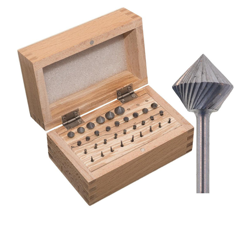 Spearhead High Speed Steel 90 Degree Bearing Bur Master Kit of 33 Pieces - Otto Frei