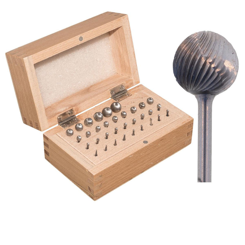 Spearhead High Speed Steel Ball Bur Master Kit of 33 Pieces - Otto Frei