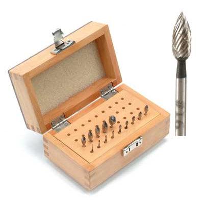Spearhead High Speed Steel Flame Bur Master Kit of 14 Pieces - Otto Frei