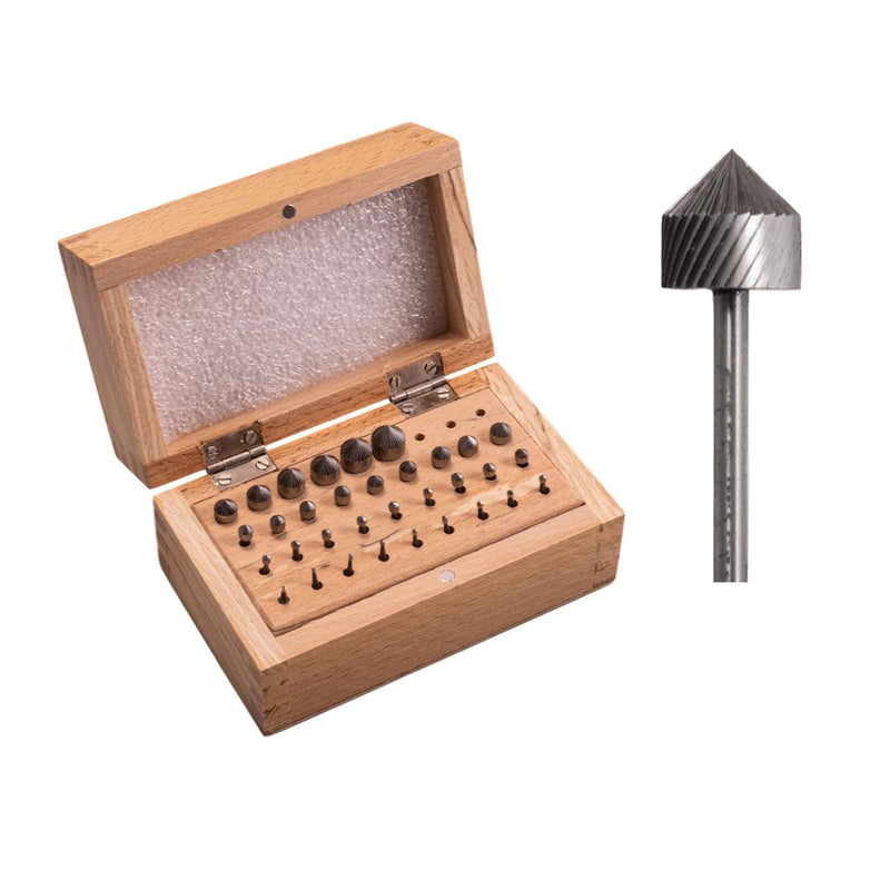 Spearhead High Speed Steel Setting Bur Master Set of 33 Pieces - Otto Frei