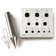 Square Bezel Block-Bowed Edges 4mm to 14mm 11 Holes 17 Degree - Otto Frei