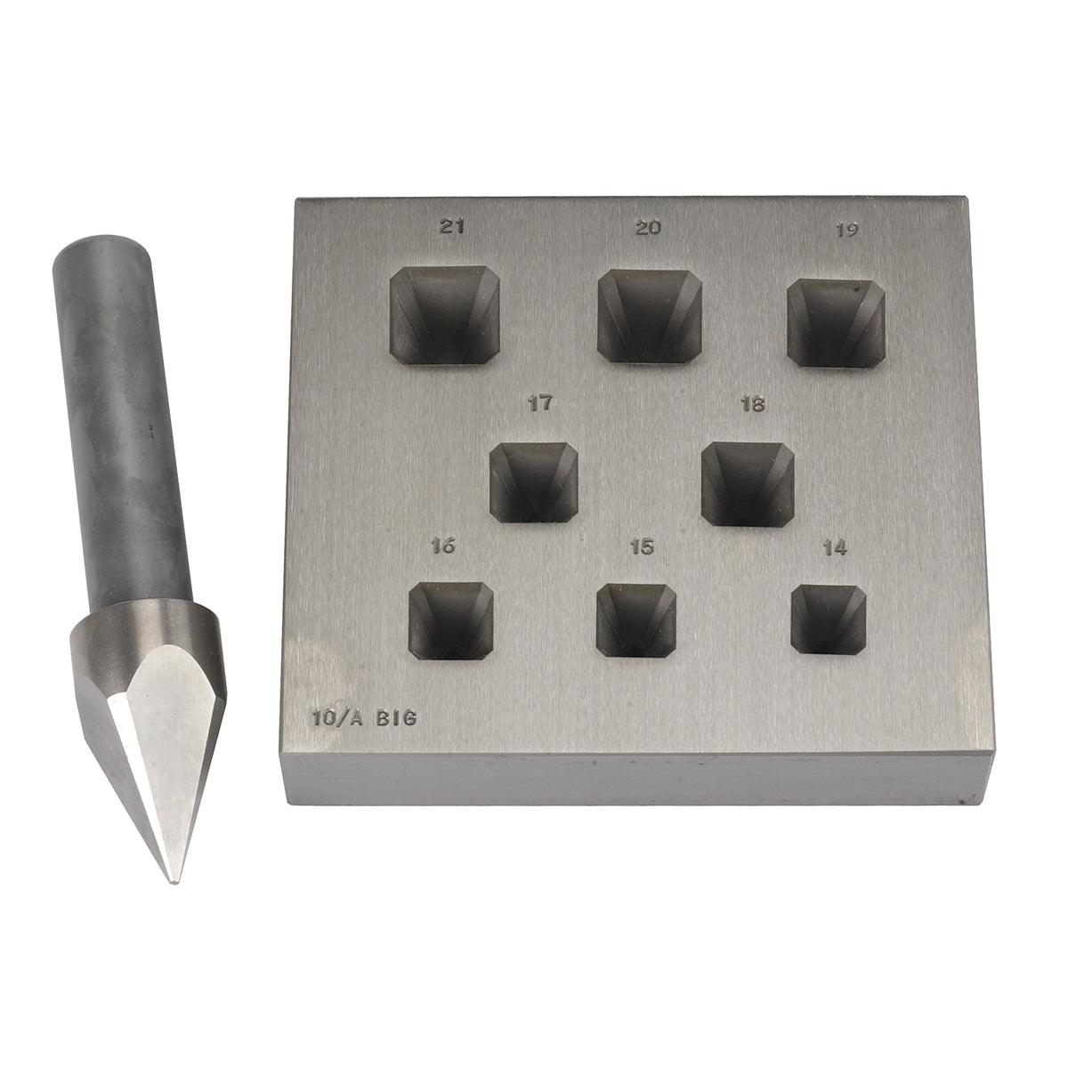 Square Cut Corner Bezel Block 14–21 mm 8-Hole 17° | Italian Steel ...