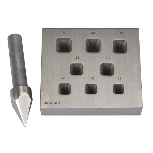 Square Bezel Block-Cut Corners 14mm to 21mm 8 Holes 17 Degree - Otto Frei