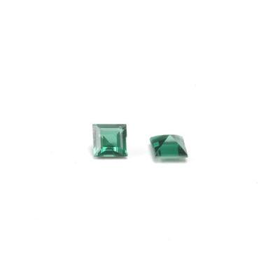 Square Faceted Imitation Emerald - Otto Frei